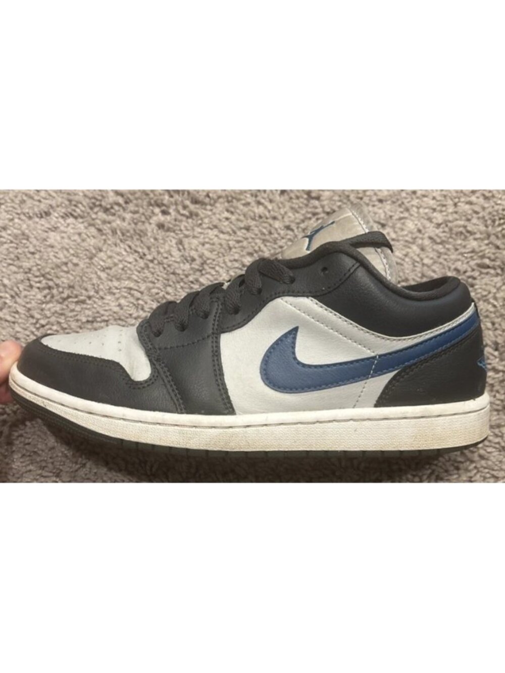 Size 9.5-Jordan Air Jordan 1 Low Anthracite Industrial Blue Low DC0774-040